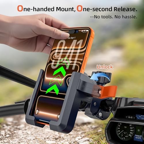 Anti-Vibration Bike Phone Holder – Shockproof Motorcycle Phone Mount