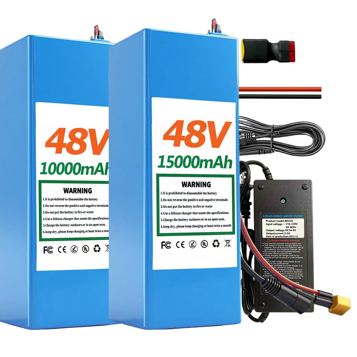 DIY 48V Battery 48 Volt 10Ah 15Ah Electric Lithium Battery for 0-1000W Motor