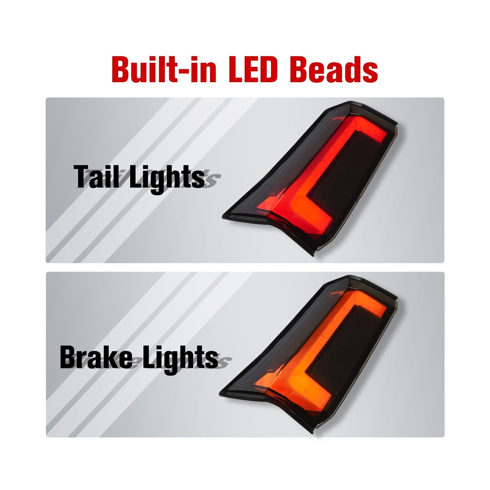 LED Taillights for 2024-2026 Polaris Ranger XD 1500,Smoked Black | Rear Brake…