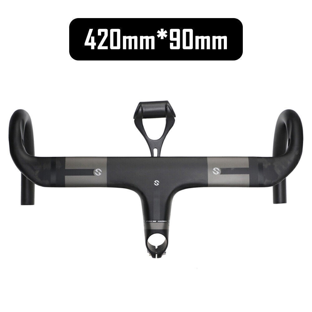 UD Integrated Bar Stem Road Bike Handlebars Carbon Fiber 28.6mm*400/420/440mm