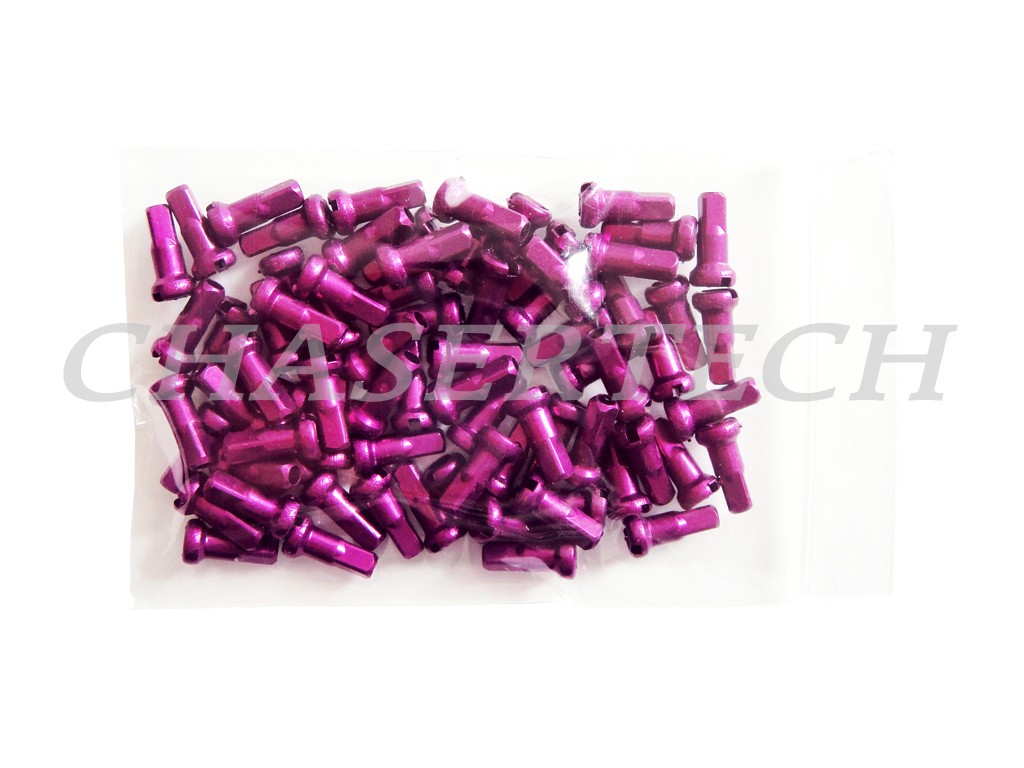 MTB Road BMX Bike 7075 Alloy Spoke Nipples 2.0mm 14G 1/2″ 72 Pcs Purple