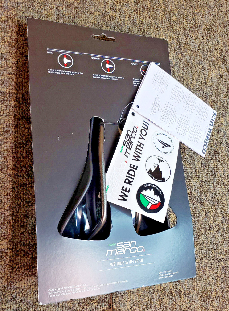 New In Box Selle San Marco Saddle Concor RACING Black 235x145mm MICROFEEL 203GR.