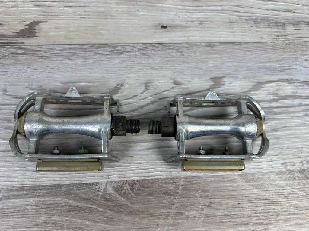 Vintage SR SP-150 Platform Bicycle Pedals 9/16 in Japan Alloy Road Touring