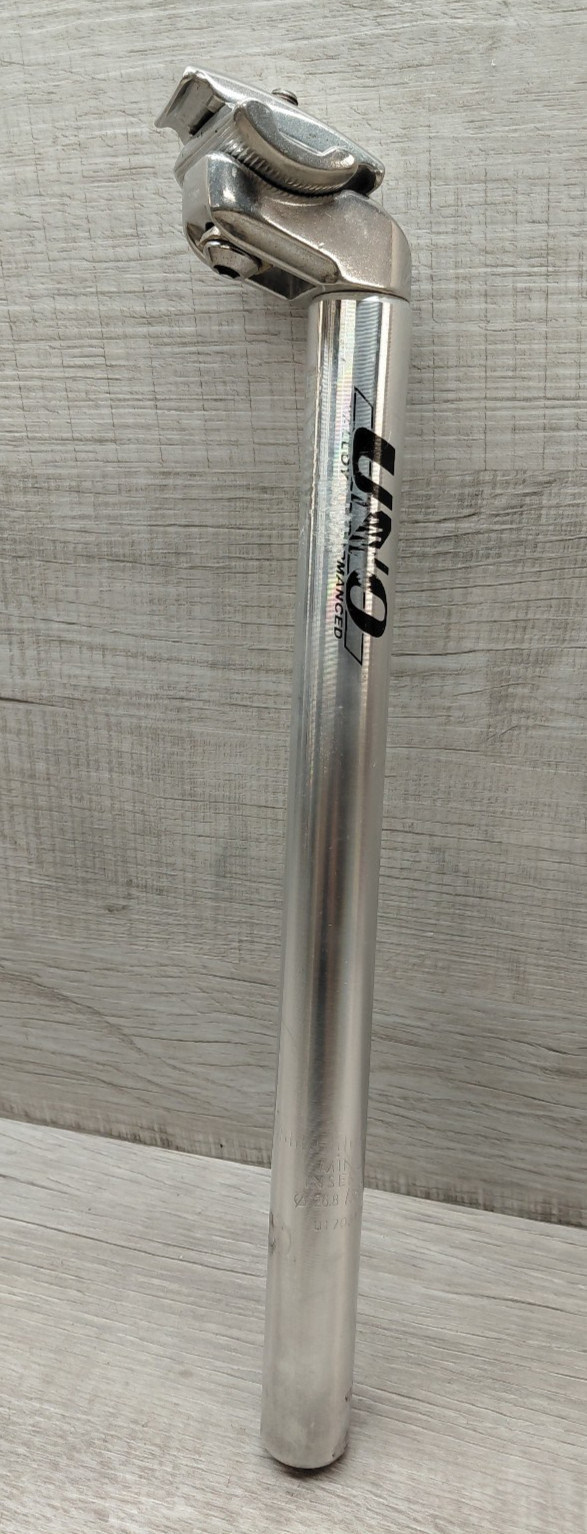 Vintage Kalloy Uno Alloy Advanced Seatpost 26.8 mm Silver 350mm MTB Bike