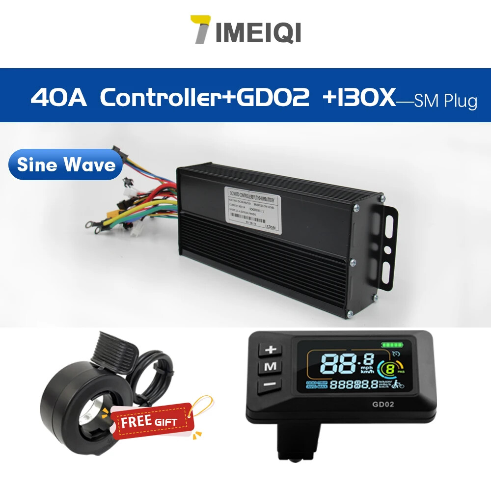 E-bike Sine Wave Controller 36V/48V 17A 26A 30A 40A Three-Mode 250W-1000W Motor
