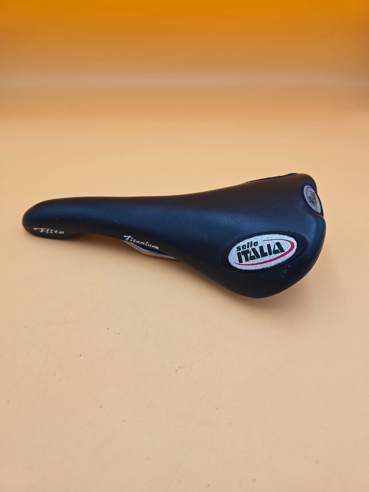 Saddle Selle Italia flite titanium black vintage retro saddle MTB road bike *excellent