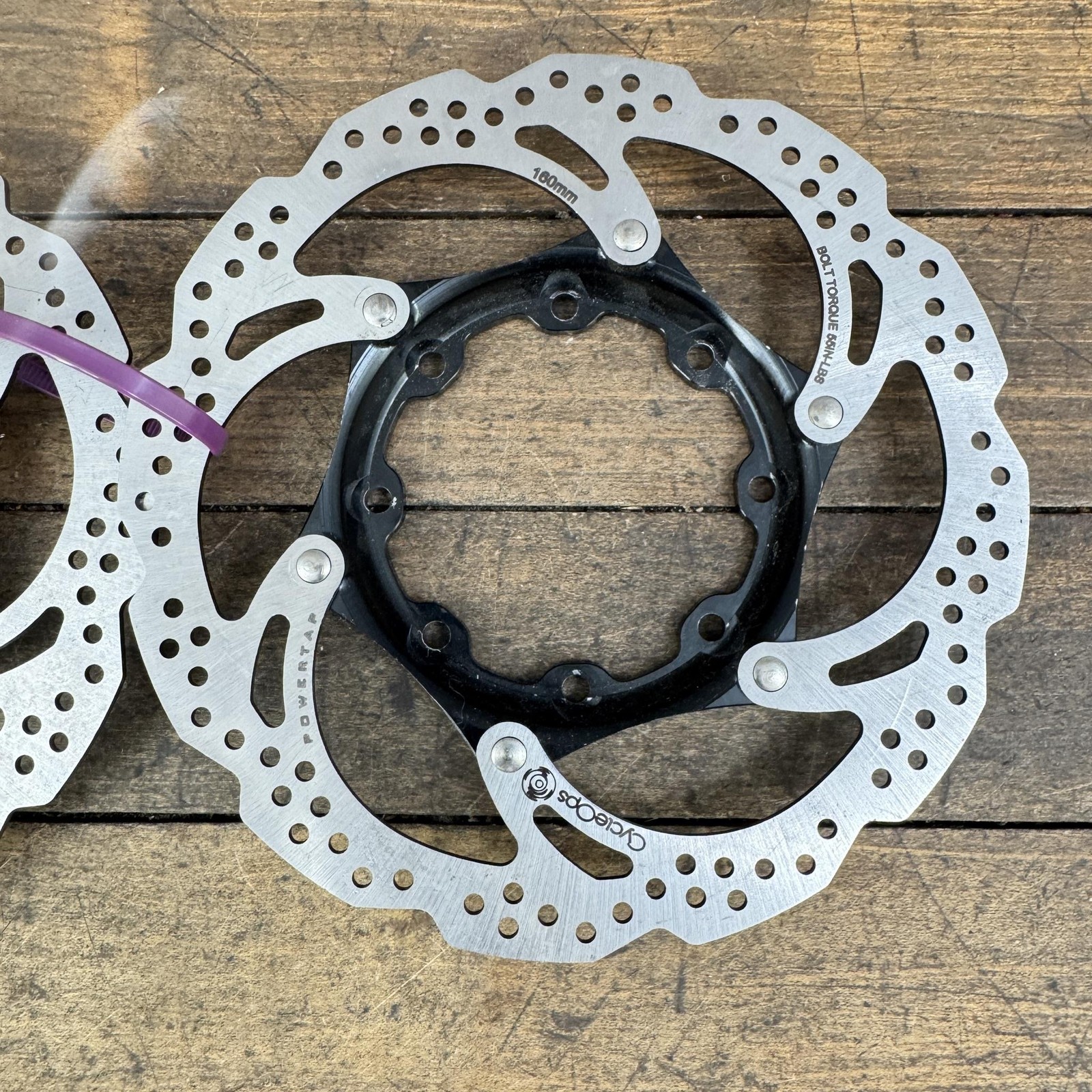 CycleOps Disc 2.4 Brake Rotors Pair Set 2 160mm 6 Bolt Silver Black Bike Used