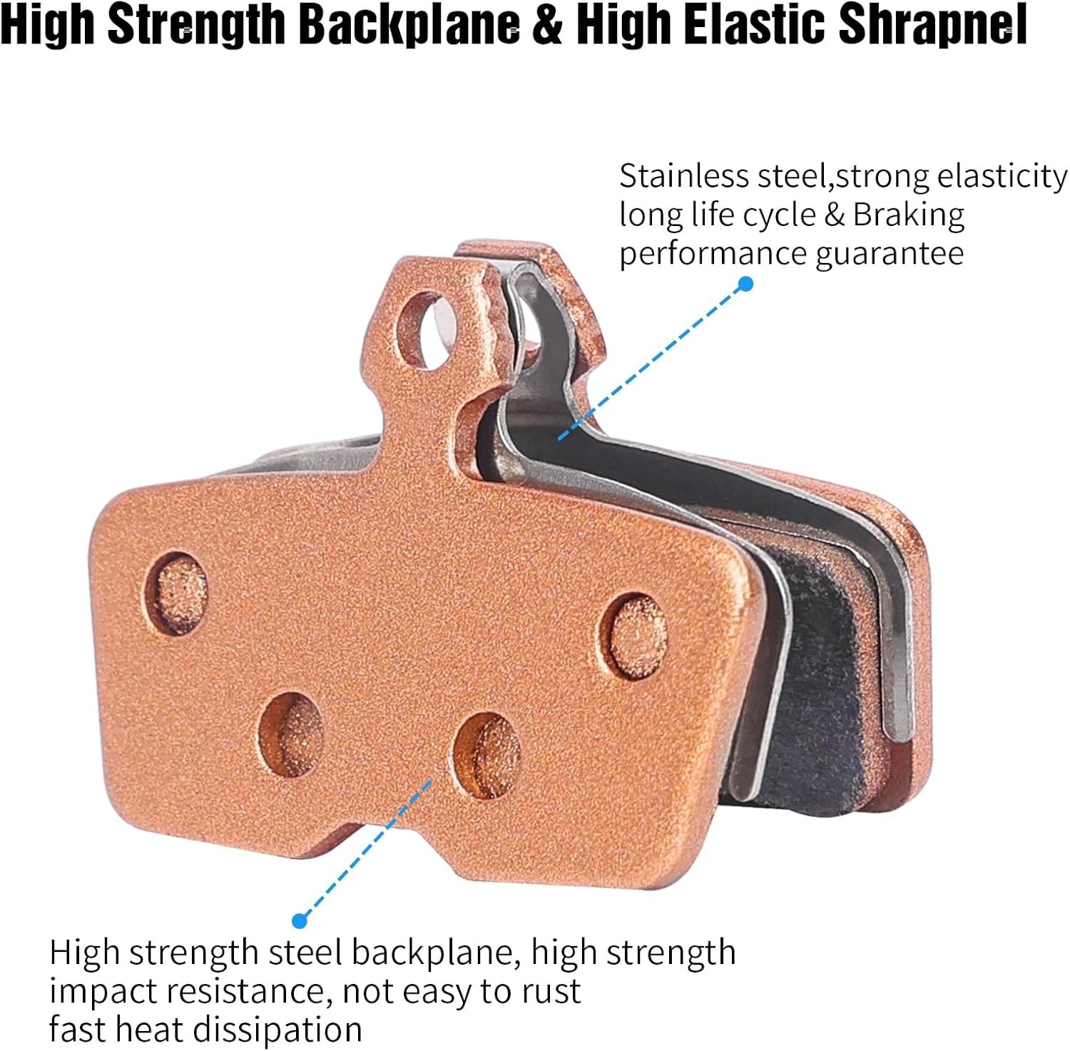 4-Piston Sintered Metal MTB Bike Brake Pads Compatible with SRAM Code,Code R,…