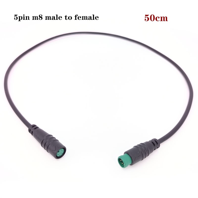 0.3m M8 2 3 5 Pin E-bike male to female M/F Ebike Cable Bicycle Waterproof