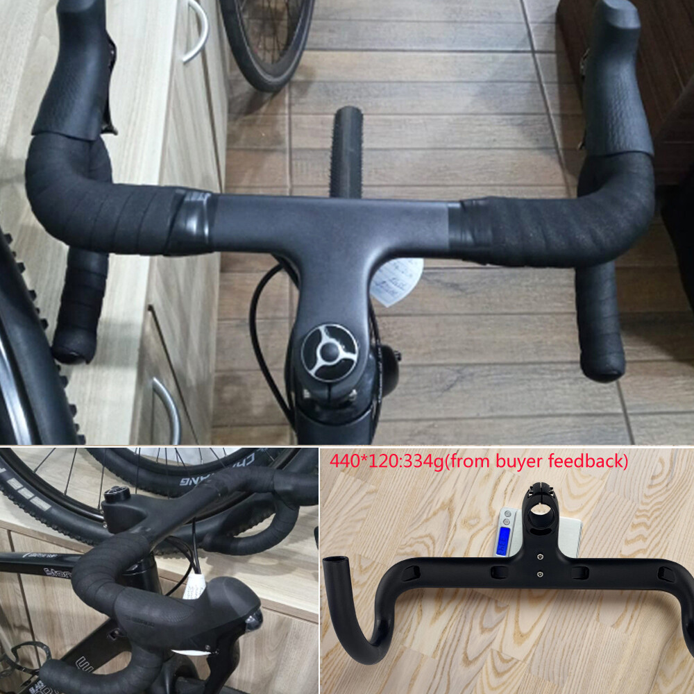 Road Bicycle Integrated Handlebar Stem OD2 31.8/28.6 Carbon Drop Bar 400 420 440
