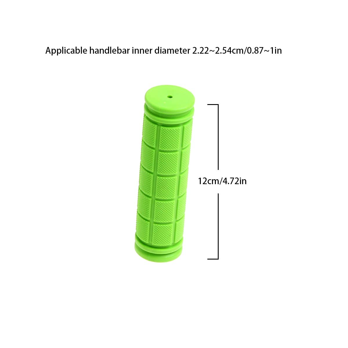 Share 1 Pair Kids Bike Grips Anti-Slip Rubber Handlebar for Small, Green