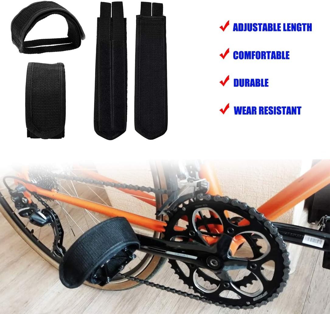 2Pcs Bicycle Pedal Strap Adjustable Anti-slip Cycling Stirrups Bike Foot Holder