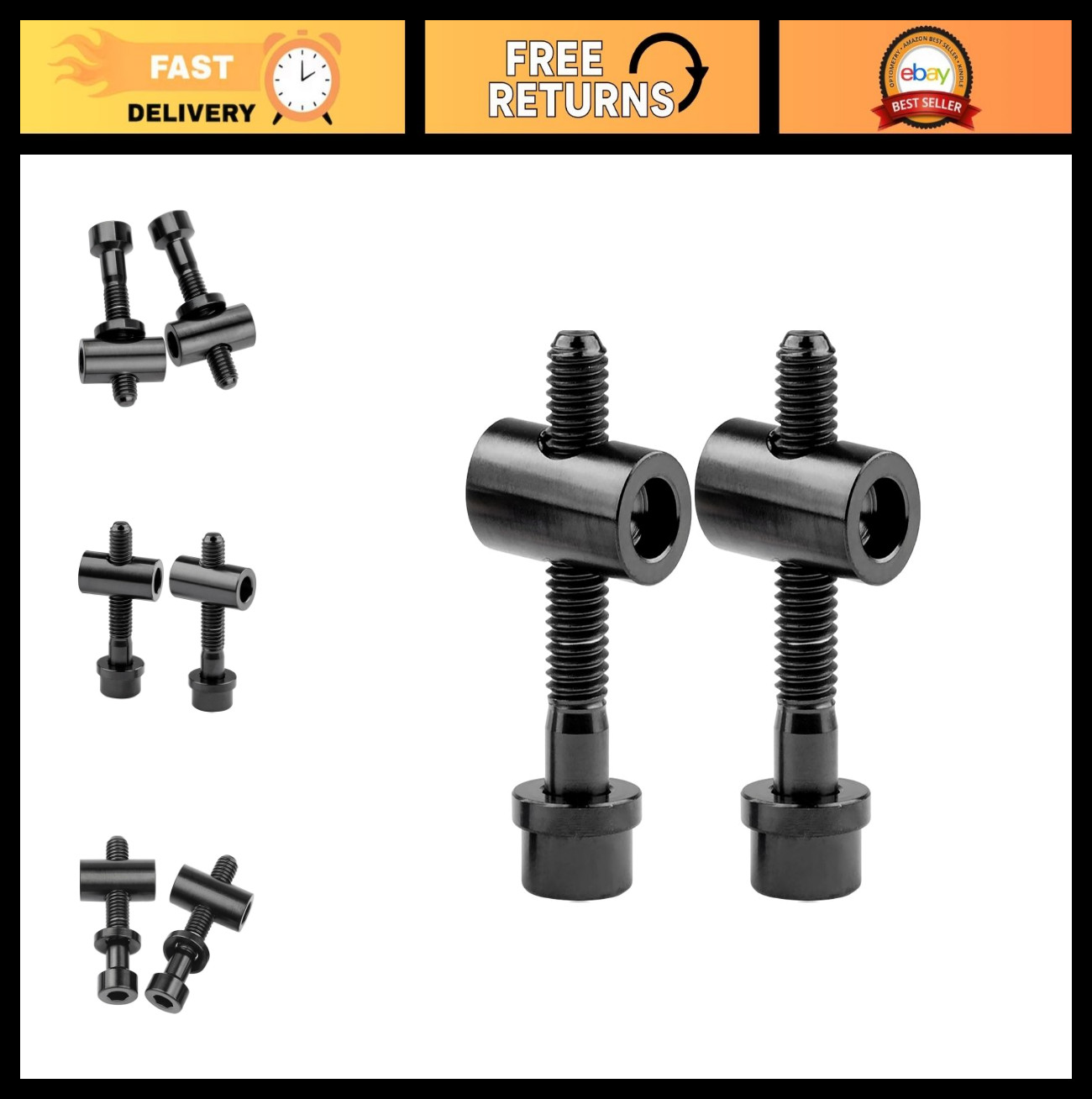 Titanium M5x30mm Bolt Nut Washer Set for Thomson Seatpost – Cycling Screws Black