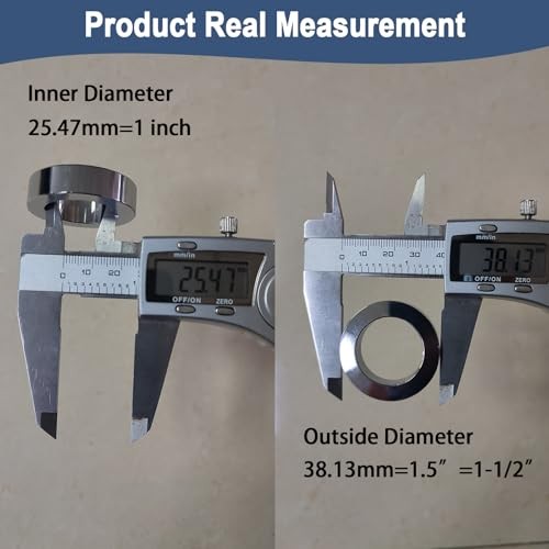 13 Pcs Wheel Axle Spacer Kit 1″ ID 1-1/2″ (1.5) OD I.D.1″-O.D.1-1/2″ Chrome