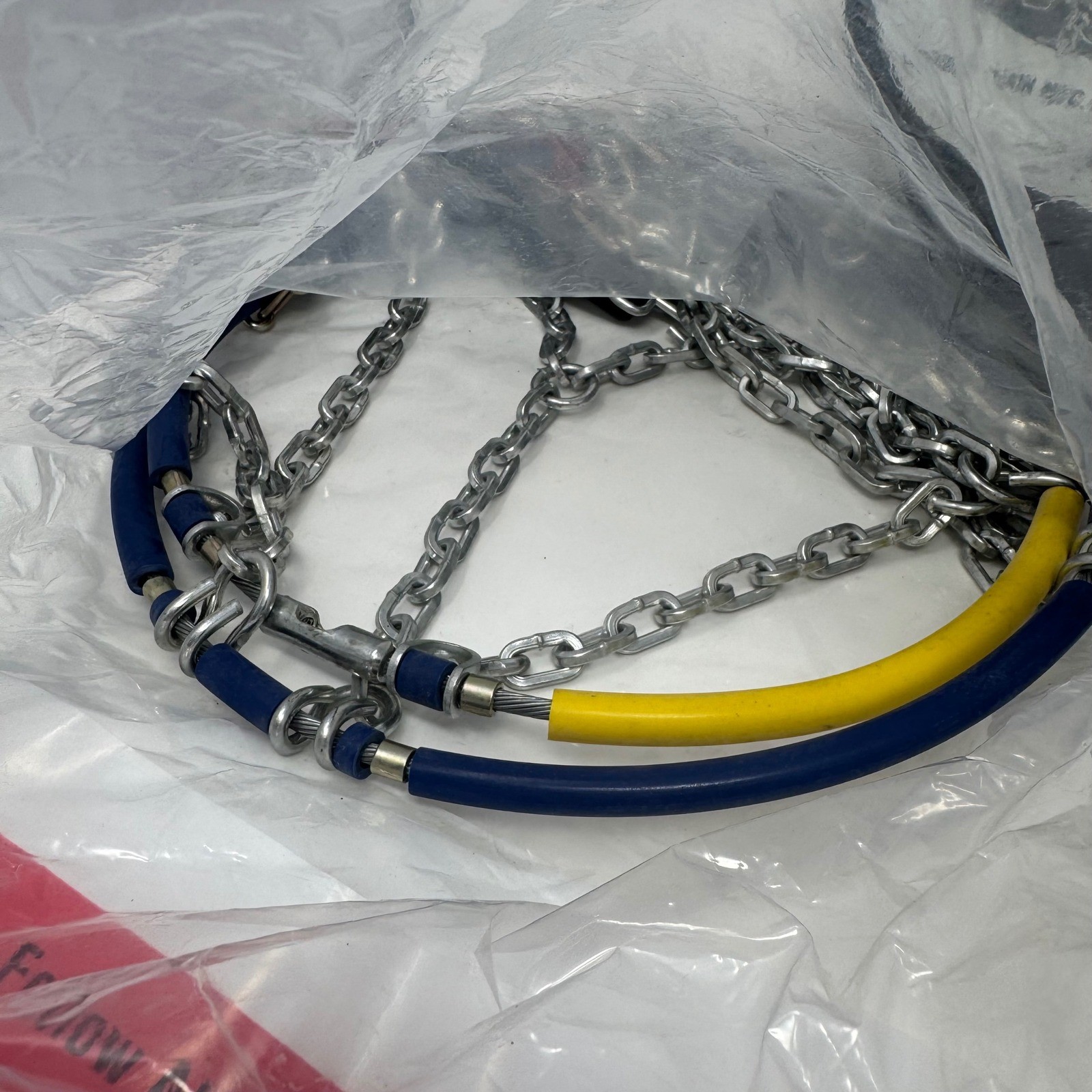 Tire Chains Snow Set of 2 Anti Slip Quick Mounting Built in Tightening Diamond