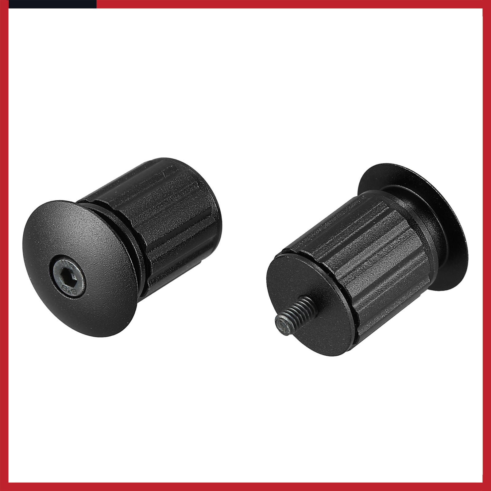 Pair Aluminum Alloy 17.5-22mm Handlebar End Plugs Bike Handlebar Ends Black