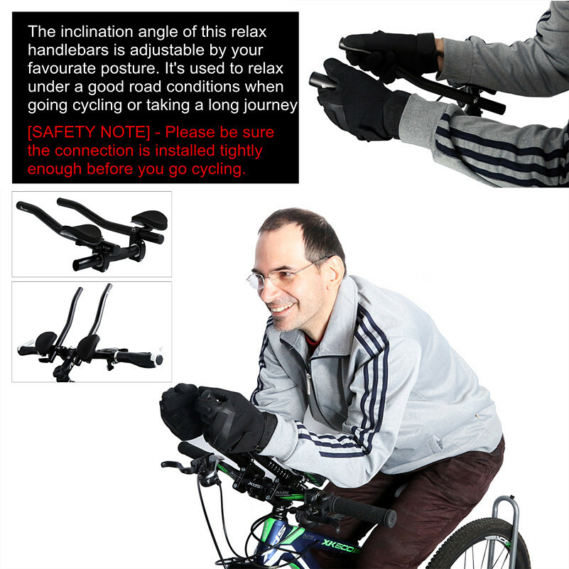 Bicycle Rest Handlebar Clip on Aero Bars Road Bike Extension Triathlon Aerobars