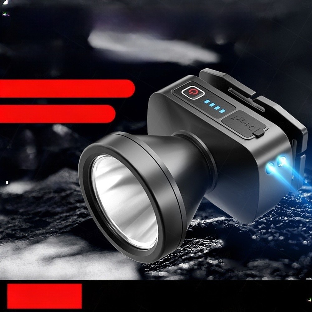 Motion Activated LED Headlamp Rechargeable 1200mAh Battery White Color