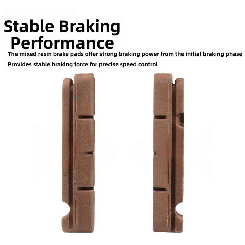 Carbon Fiber Road Bike Brake Pads for Rim Brake V Brake with Mixed Rubber Resin