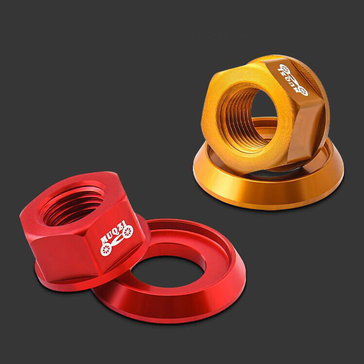 M10 Hub Axle Nut 3/8 Bicycle Wheel Axle Screw 7075 Aluminum Alloy Hub Bolts