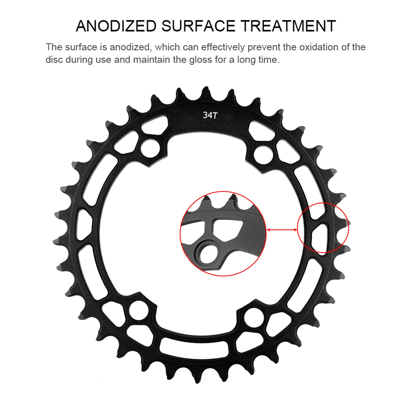 Bike Chainring 96BCD Narrow Wide Tooth MTB for XT SLX M6000 M7000 M8000 M9000