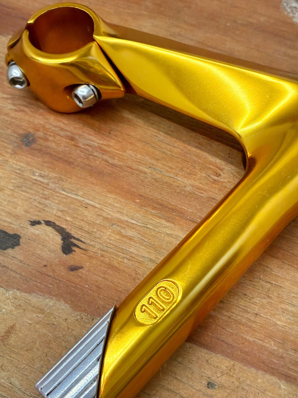 New Gold Quill Stem Ano 11cm Alu • Detachable Face Plate • 26.0mm Road Track Fix