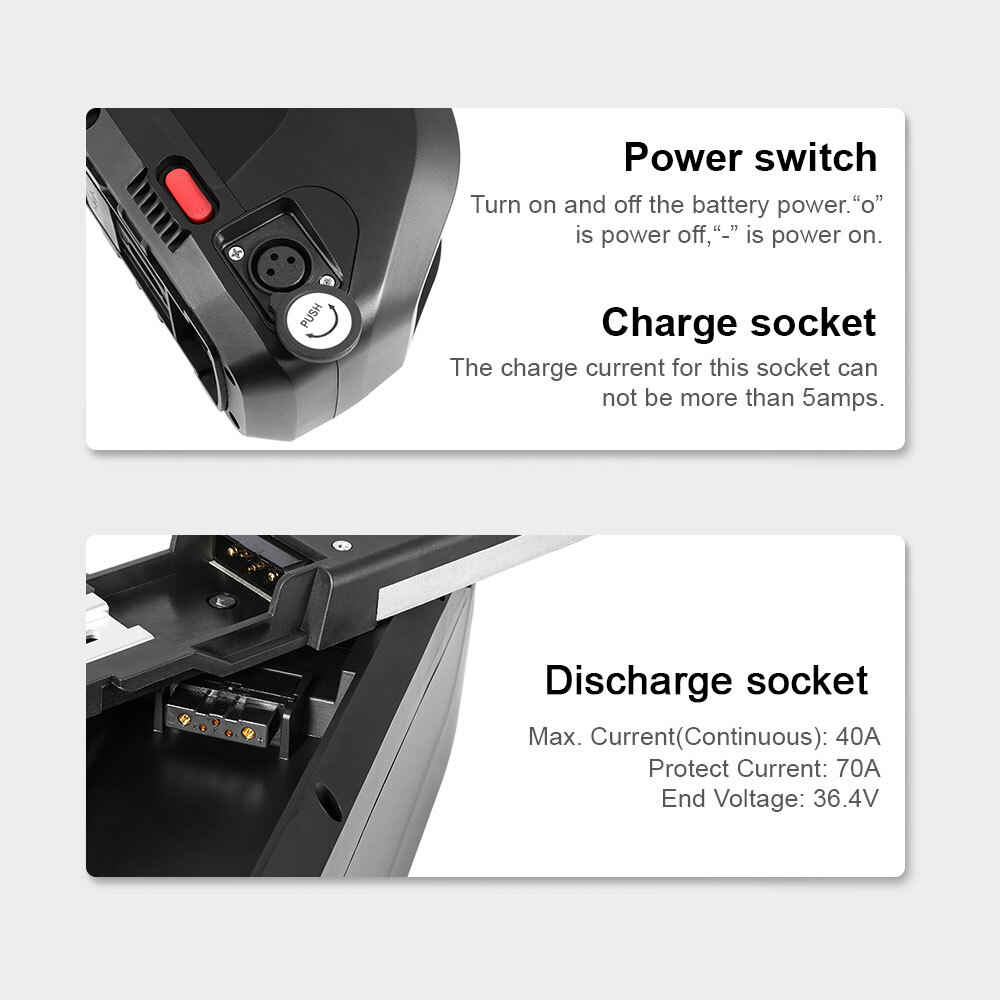 Electric Bike Hailong Battery 52V 48V 36V 15Ah 17Ah 20Ah Lithium Ebike Battery