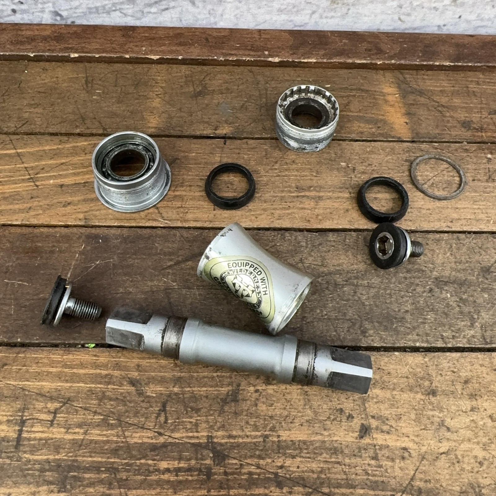 Vintage WTB Grease Guard Bottom Bracket 109 68mm BSA Square Taper