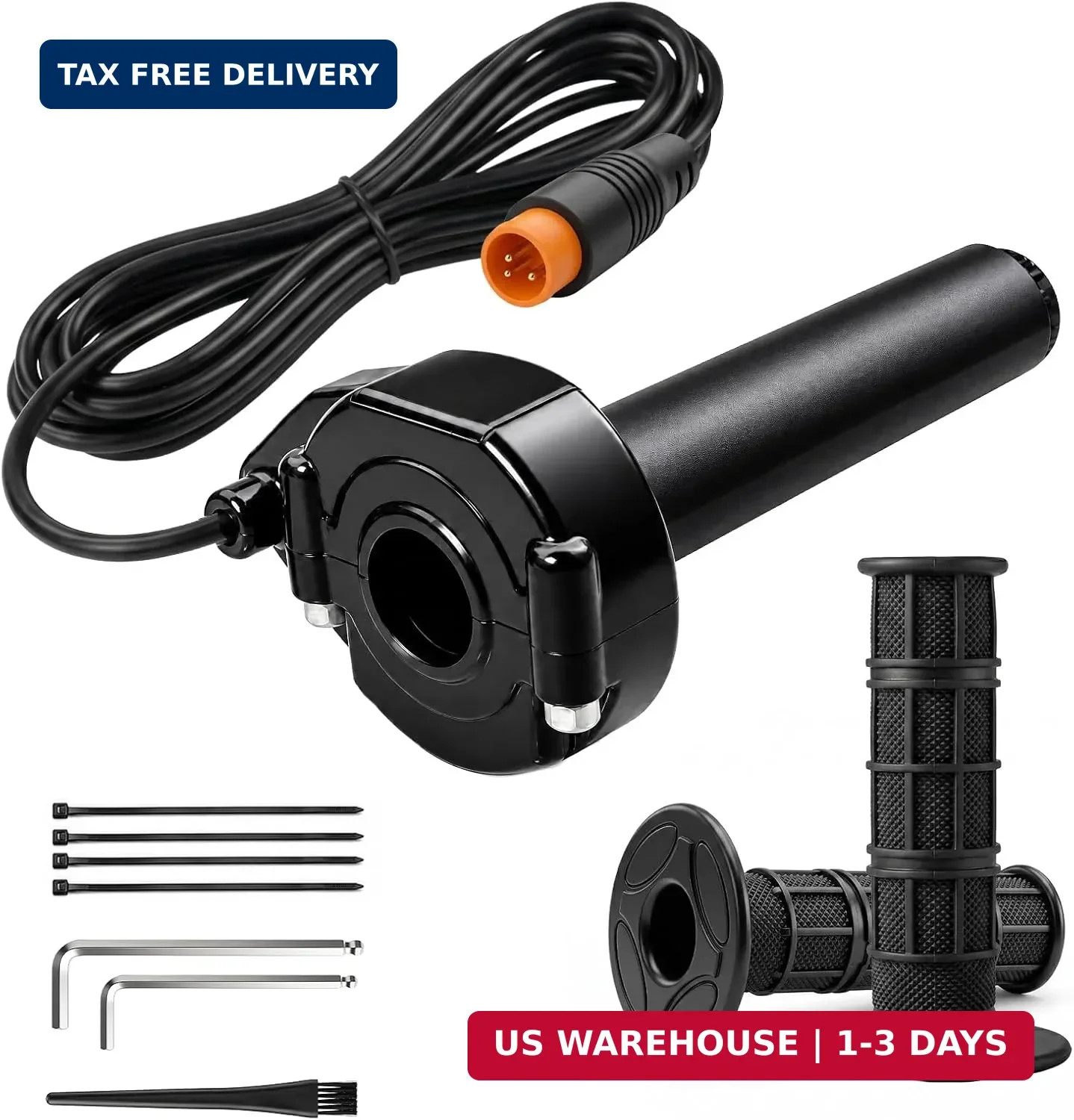 Ebike Full Twist Throttle for Macfox HappyRun Freego Heybike, 12V-72V Surron Sty