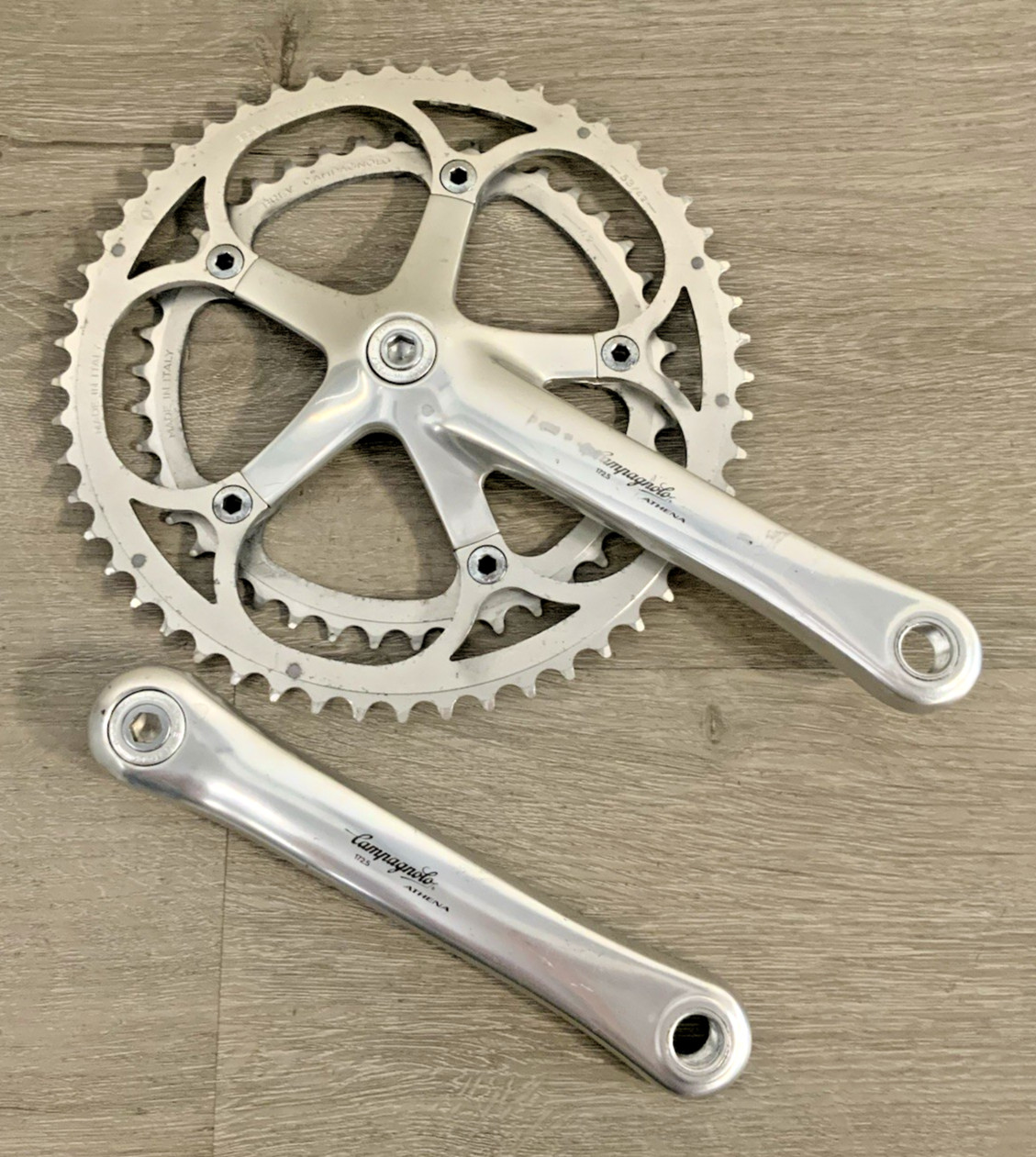 CAMPAGNOLO VELOCE CRANKSET DOUBLE 172.5 MM ARMS 53-39 TOOTH 9 OR 10 SPEED