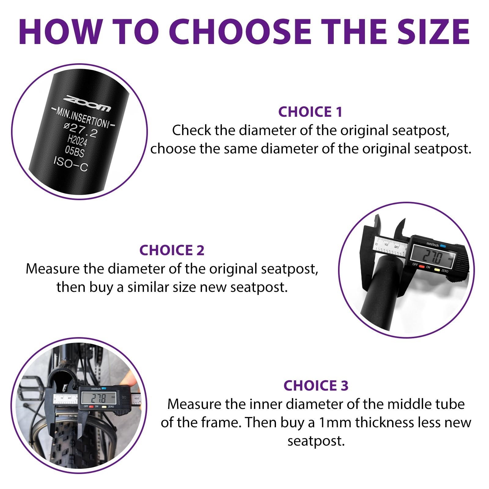 Adjustable Bike Suspension Seatpost 27.2/30.9/31.6mm – Shock Absorber for E-Bike