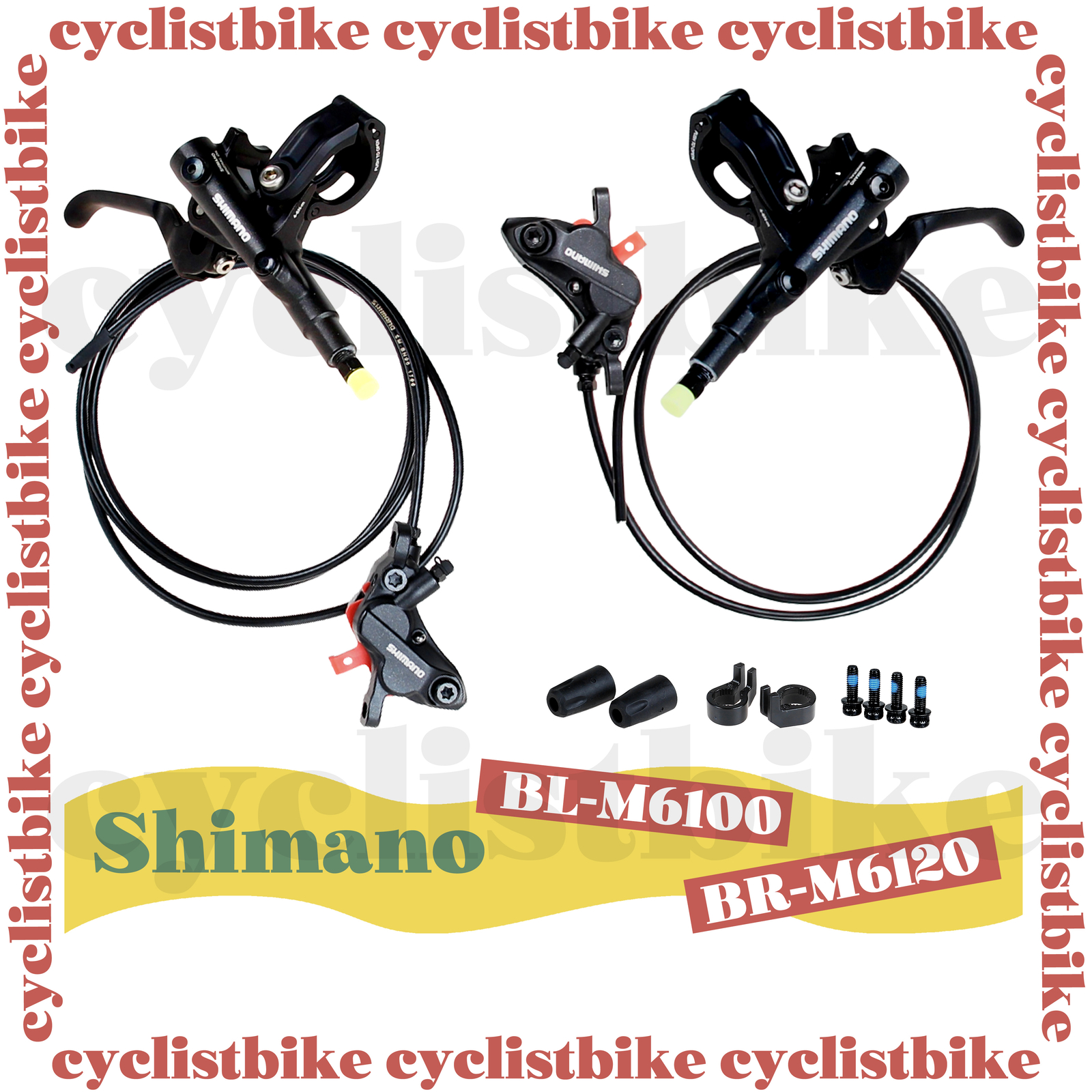 Shimano BL-M6100/BR-M6120 Hydraulic 4 Piston Disc Brake J-kit 1000mm/1700mm NEW