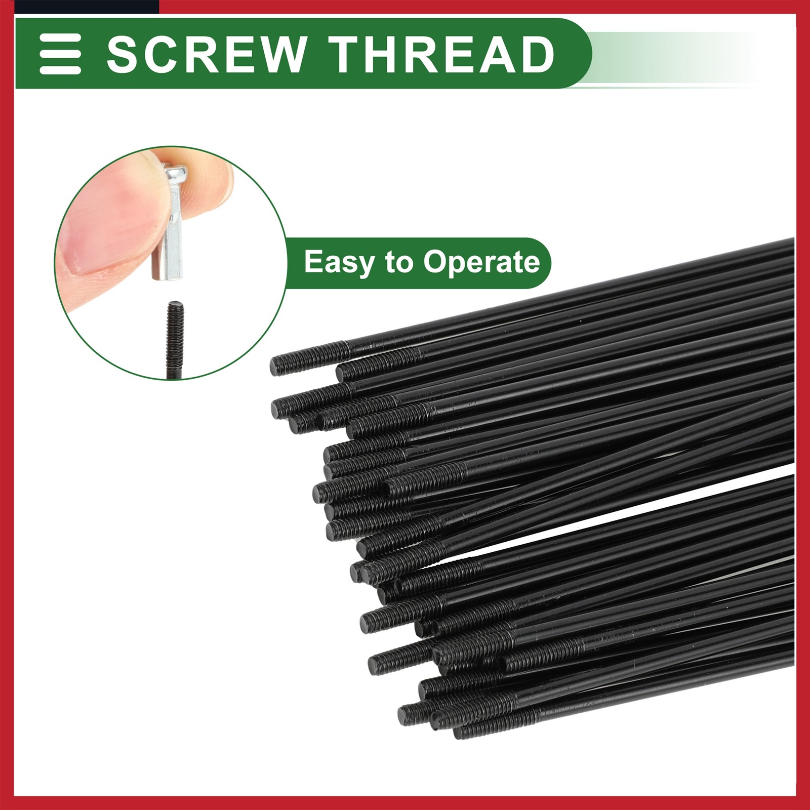 Set14G 195mm Length Bicycle Spokes Nipple Carbon Steel Black Universal