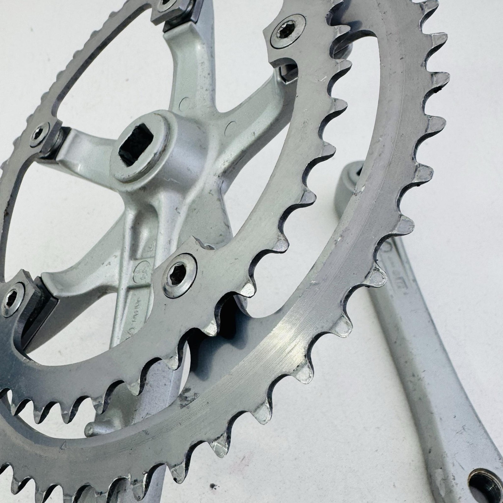 Vintage Sakae EDGE Double Crankset 170mm 52/42T Square Taper Road Bike Japan A83
