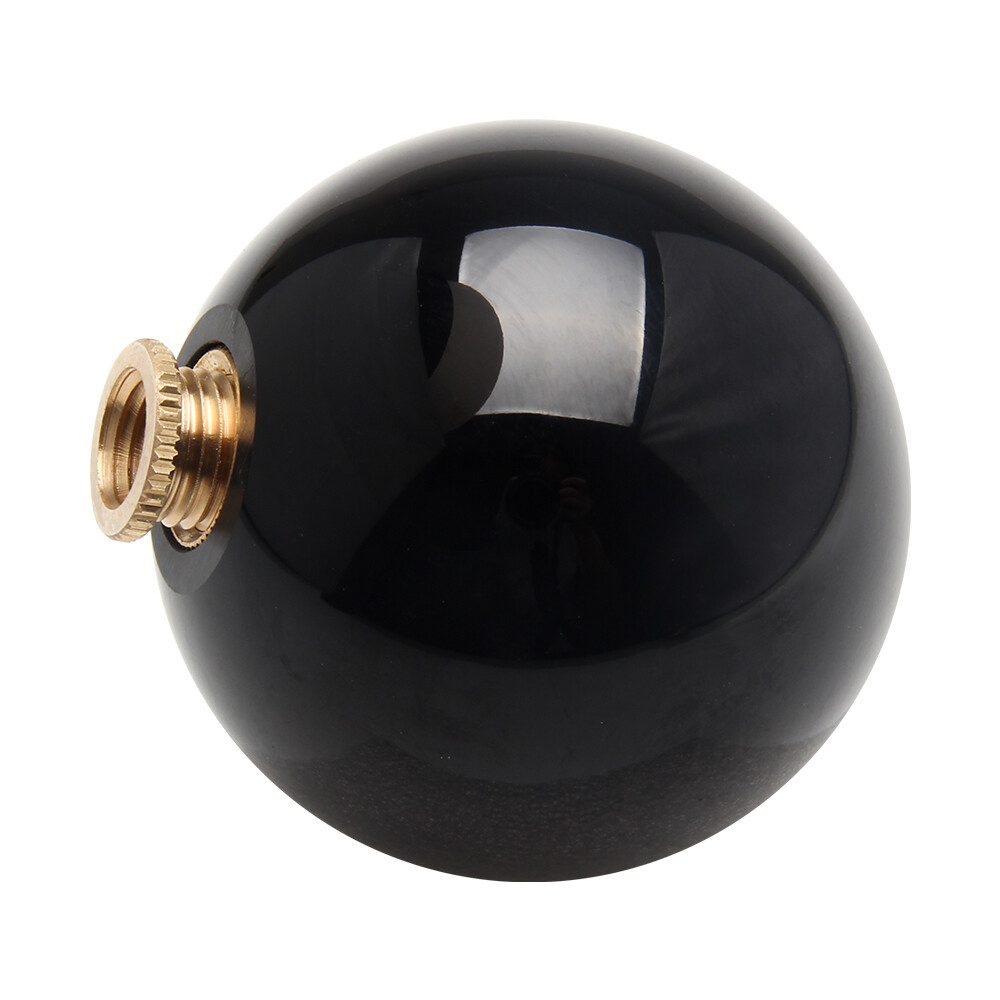 Black 8 Ball Billiard Round Shift Handle Acrylic Manual Gear Shift Knob Shifter