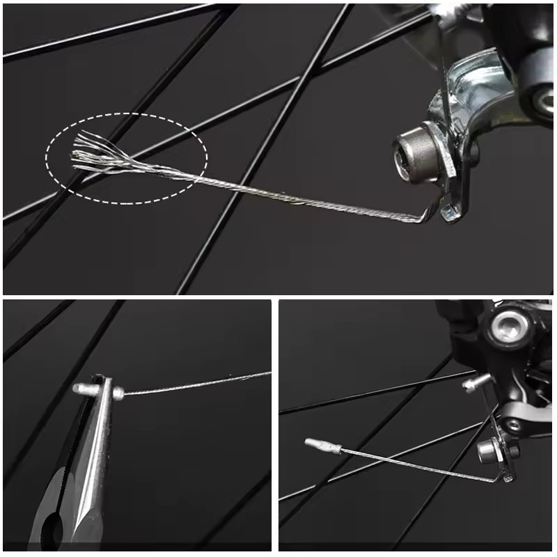 100 Bike Cable End Cap Silver Brake Shifter Wire Crimp Mountain Bicycle Aluminum