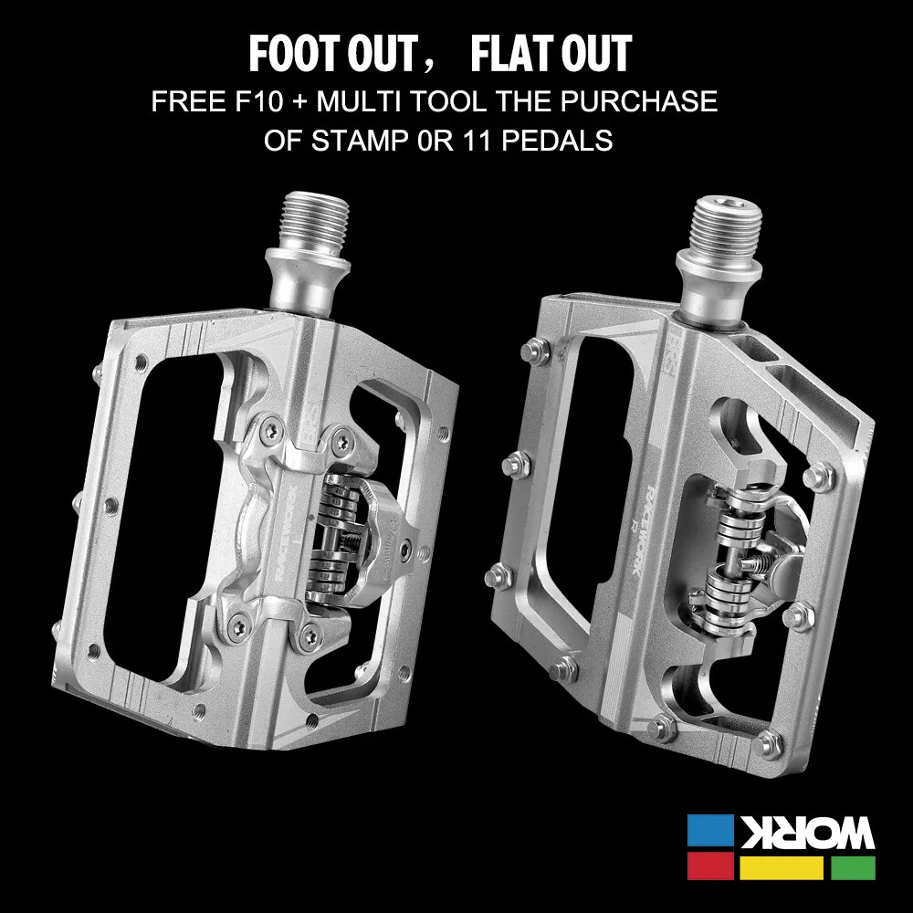 Mountain Bike Clipless Pedal Set Single Side Clip Compact Double Function