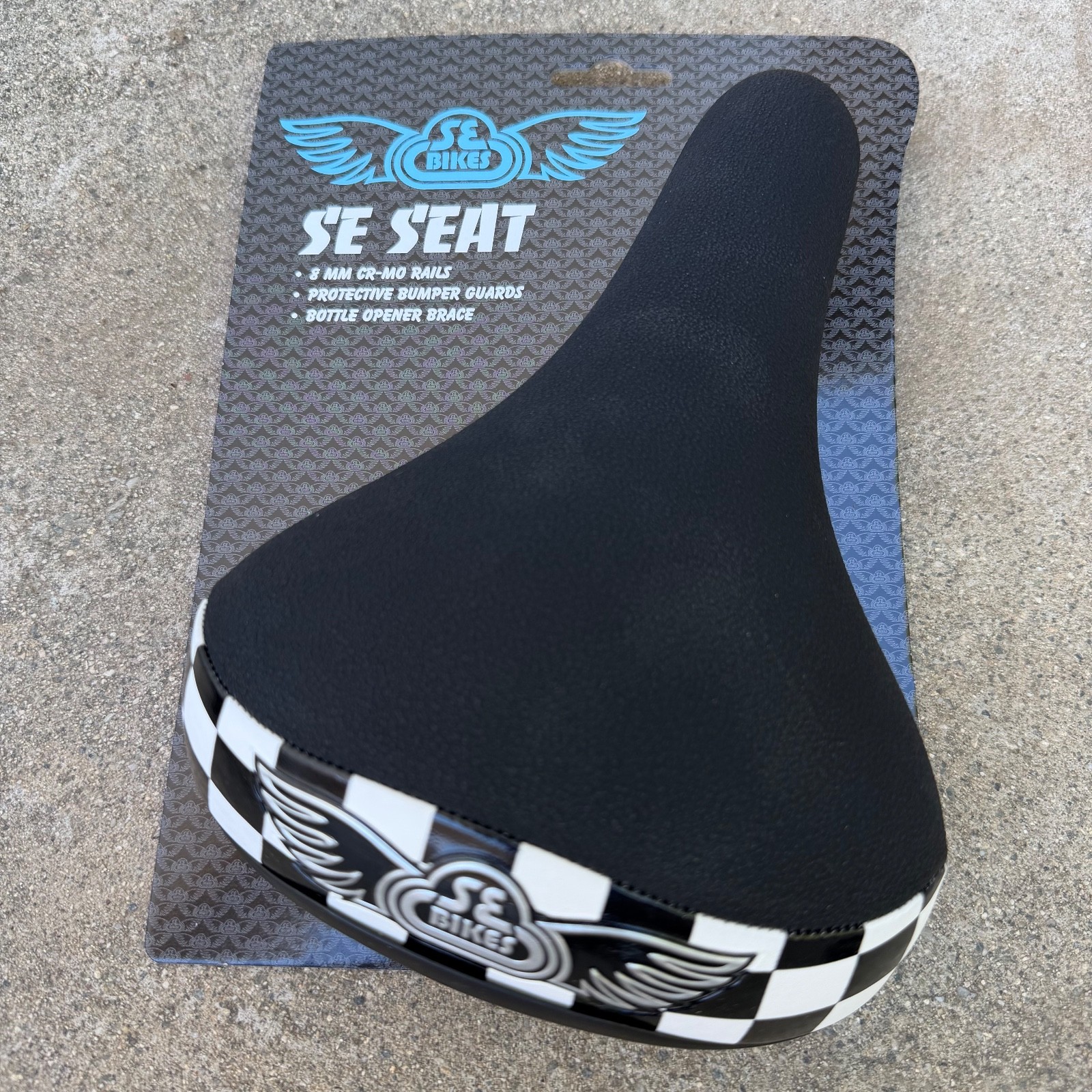 SE RACING FLYER RAILED CHECKER BOARD CHECKER SEAT BMX BIKES SEAT HARO GT REDLINE