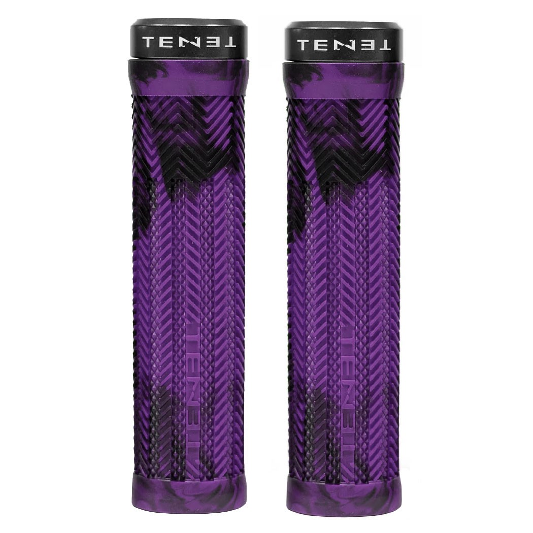Tenet Icon Lock-On Grips Purple Marble/Onyx – Soft Rubber, Tapered Comfort