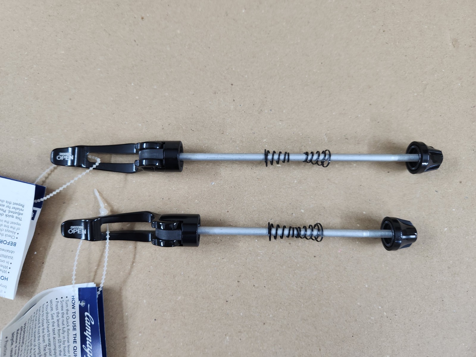 Campagnolo Zonda Quick Release Skewers 100/130 mm