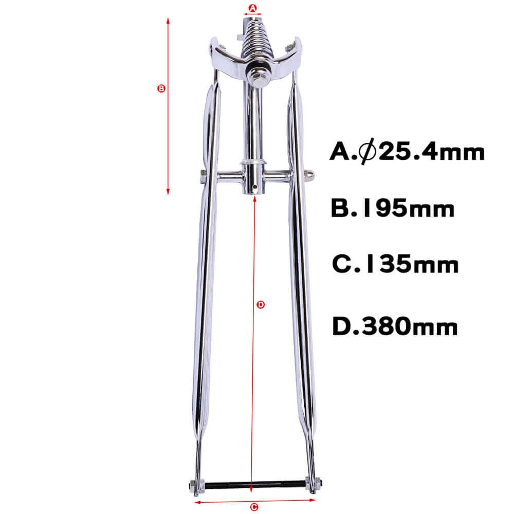 FAT Bicycle Springer Fork 1″ Threaded for 26″ x 3.0 Tire Cruiser Chopper E-Bike