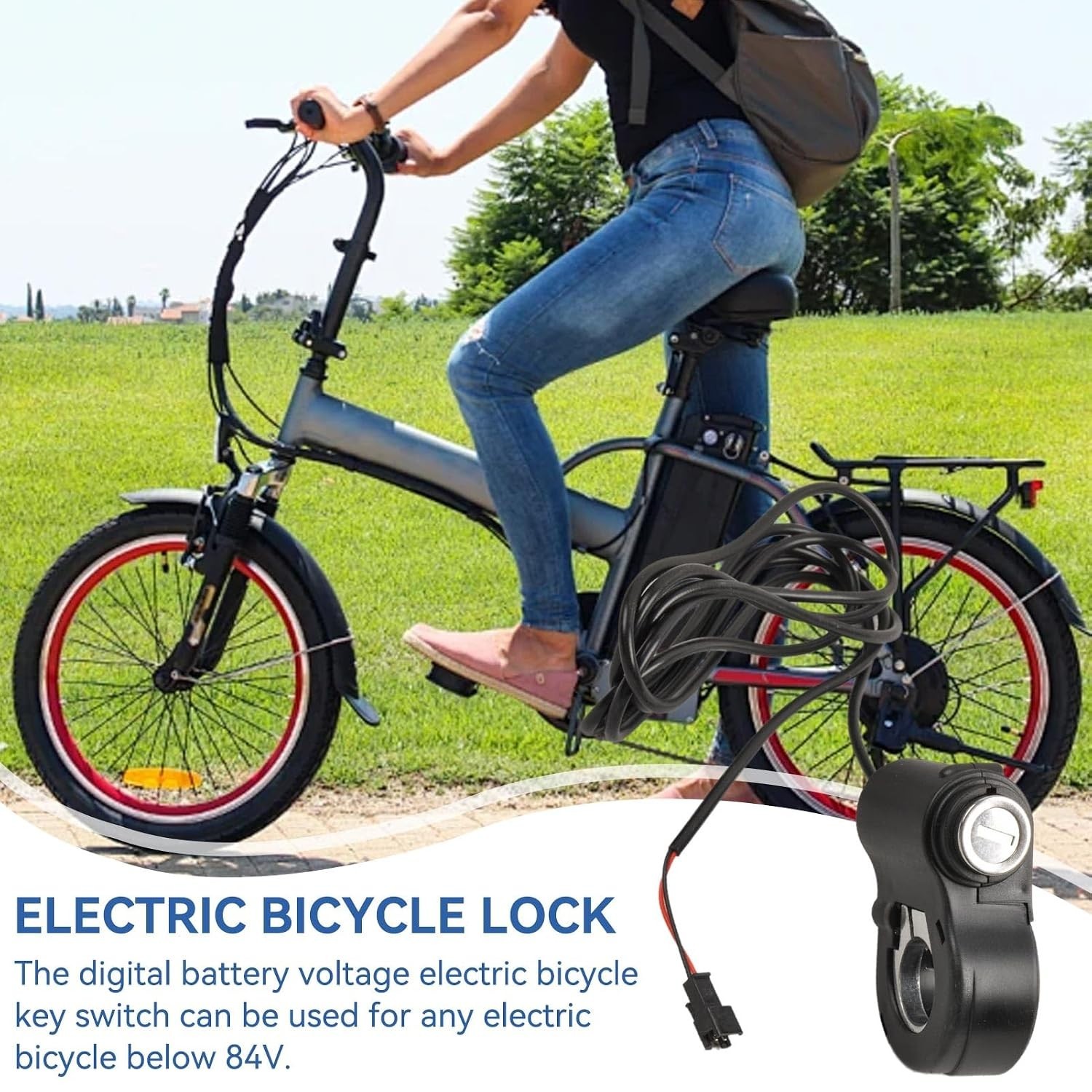E-Bike Thumb Throttle with Key Ignition Switch for Effortless Control
