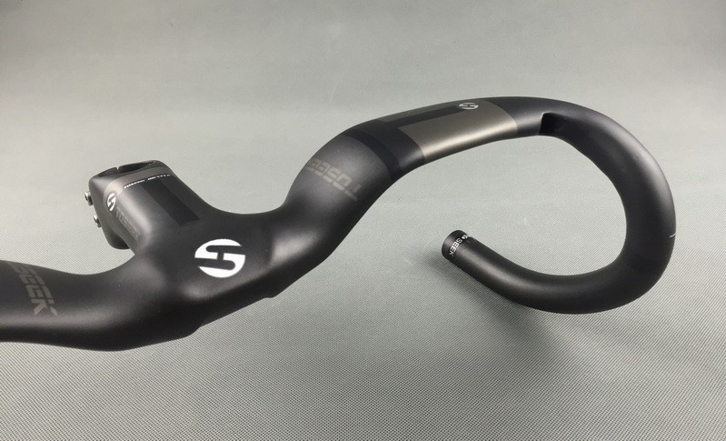Carbon Fiber Road Bike Drop bar Bicycle Integrated Handlebar Stem 28.6mm 44*10cm