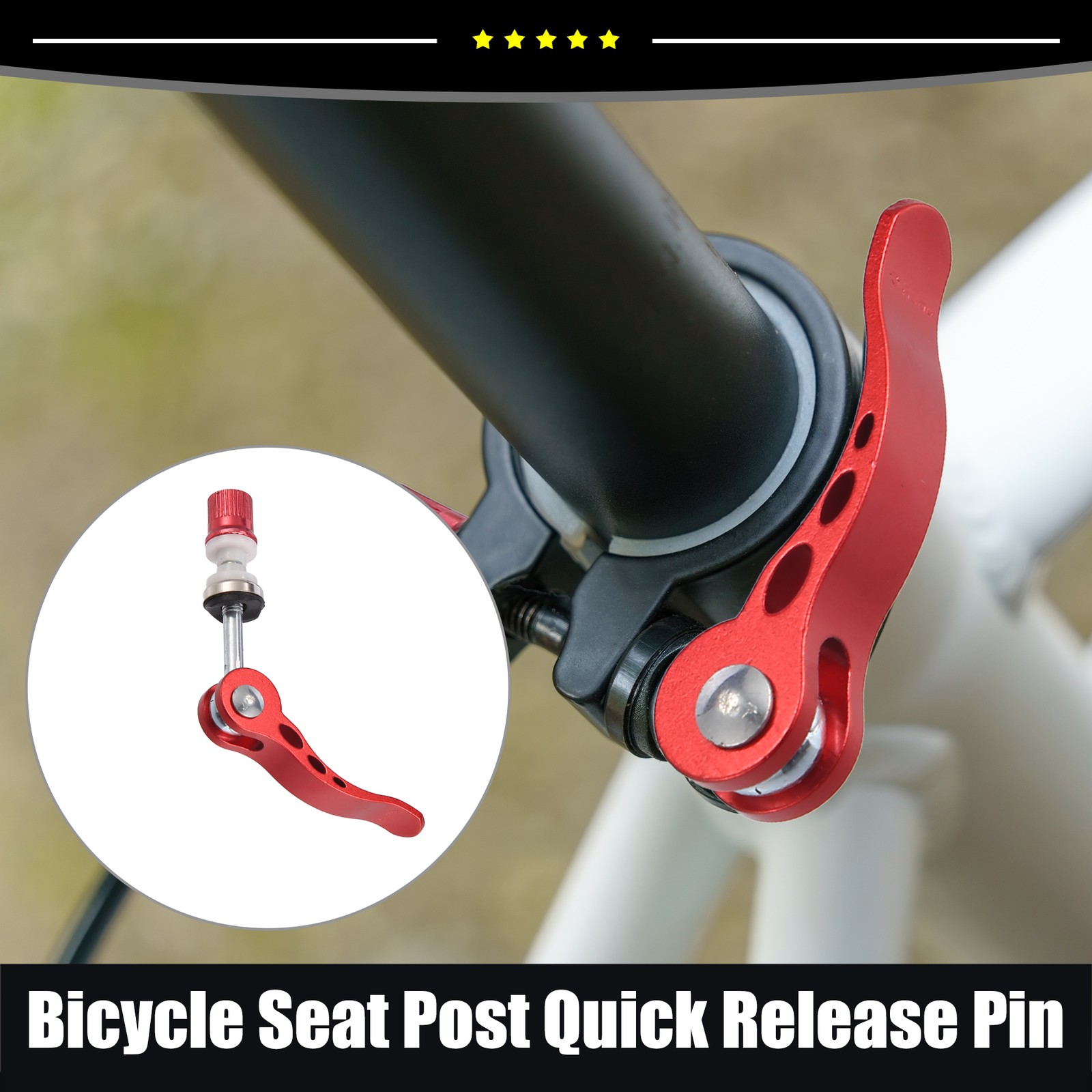Universal Piece of 2 Bicycle Seat Post Quick Release Pin Seatpost Skewer Bolt