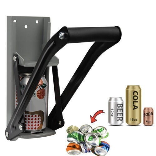 16oz , 12oz , 8oz Aluminum Can Crusher – Wall Mounted & Heavy – Duty Recycling
