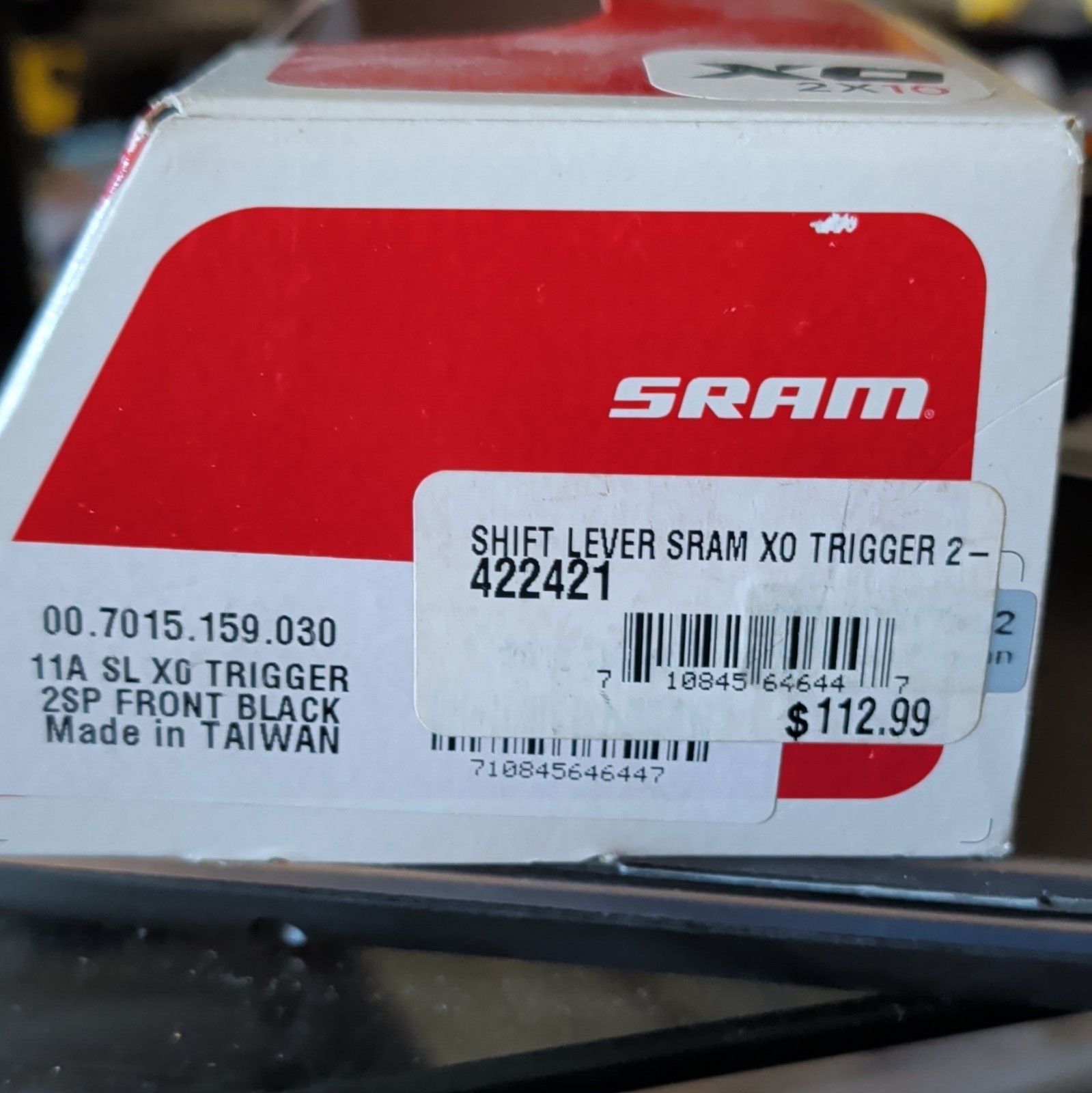 SRAM XO Trigger Left Front Trigger Shifter 2-Speed MTB Black