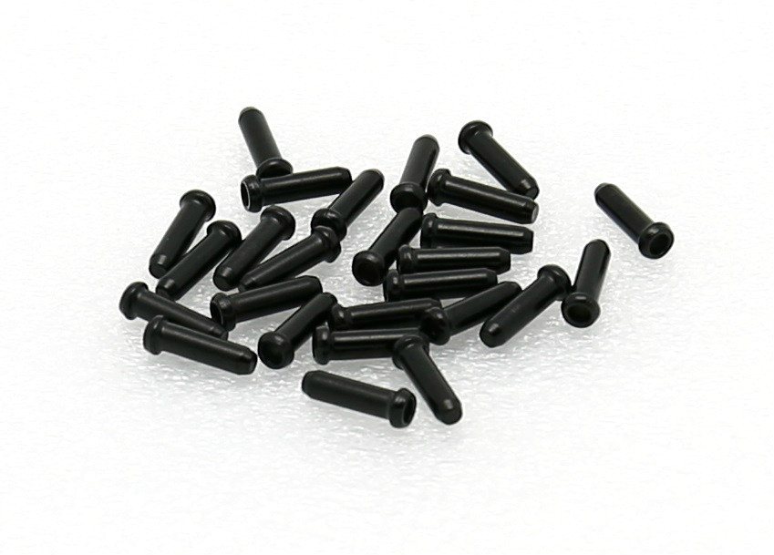 25 Bike Bicycle Shift Brake Cable Ends Tips Caps Crimps BLACK