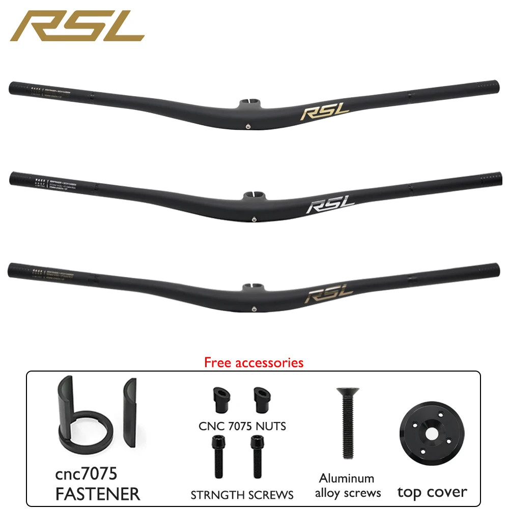 Carbon Fiber Mountain Bike Integrated Bar for Cross Country Riding 27.5mm Rise
