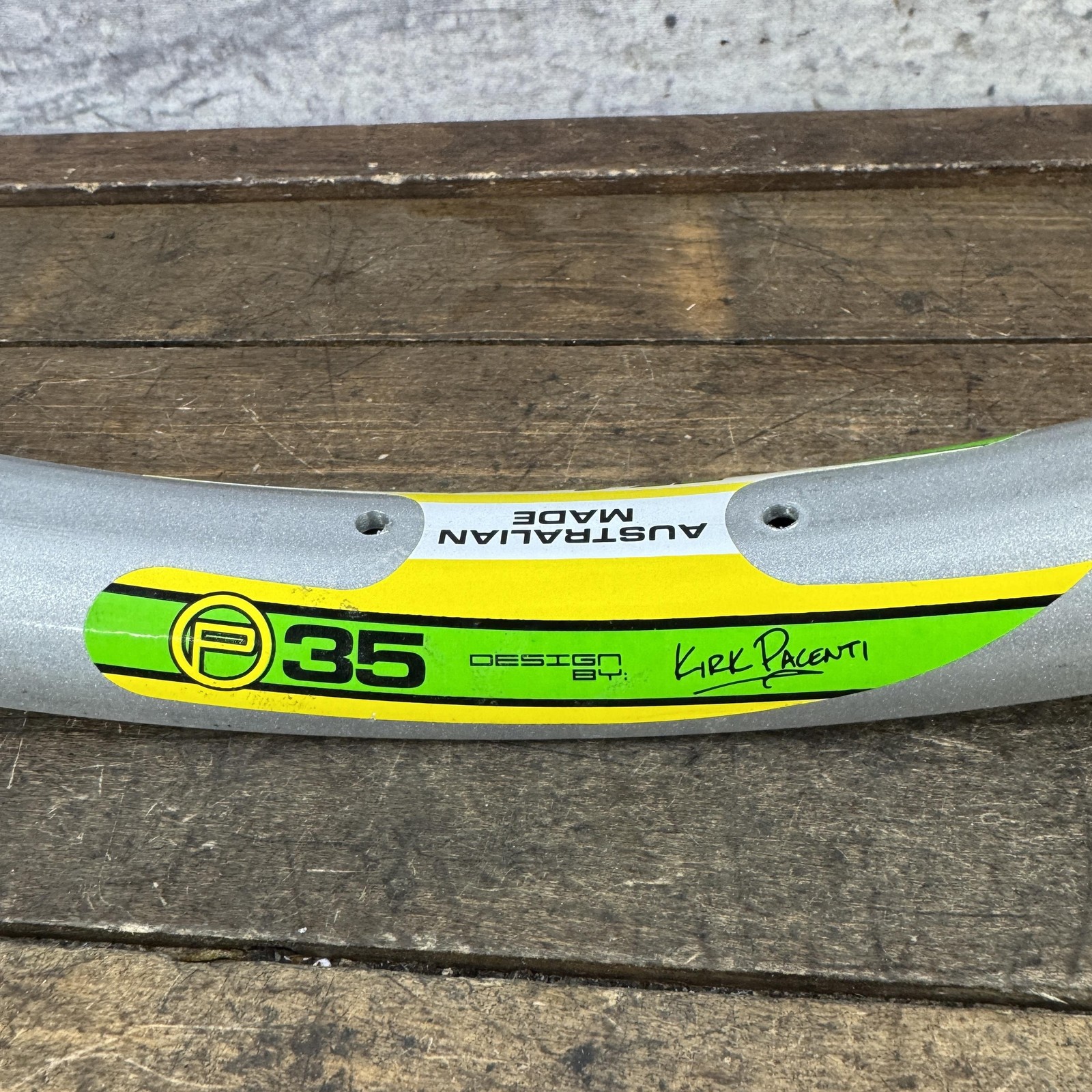 Velocity P35 26in Rim Clincher 32H Disc Wide Silver Alloy MTB Australia Hoop