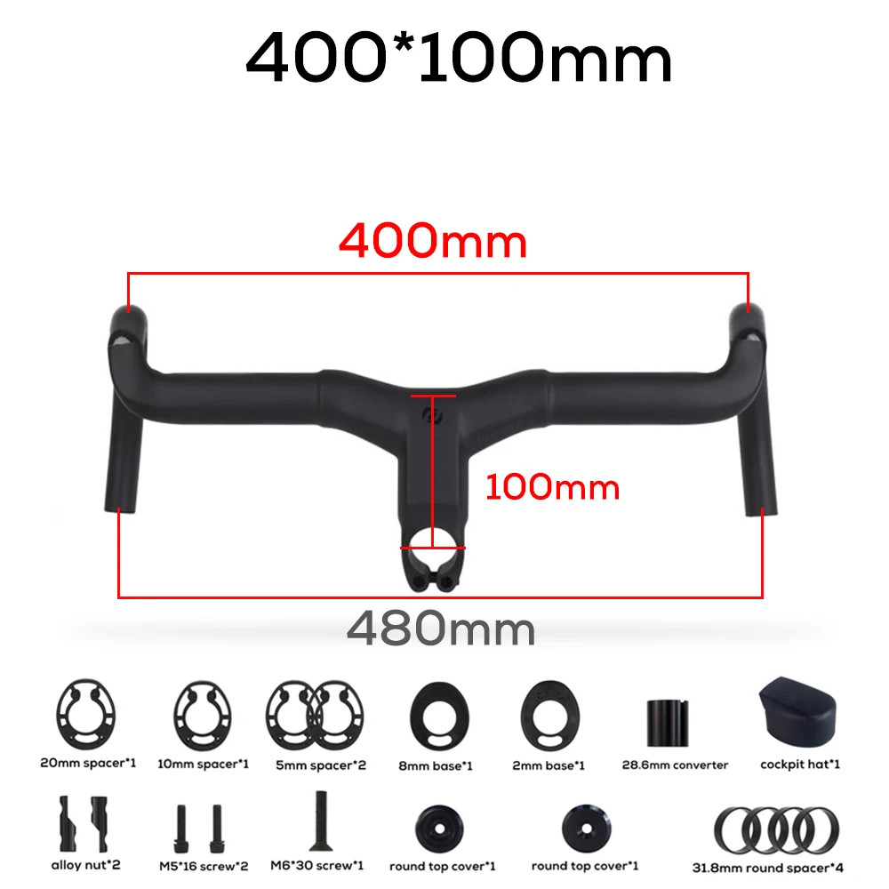 Syncros Carbon Integrated Gravel Internal Cable Routing Road Bicycle Drop Bar